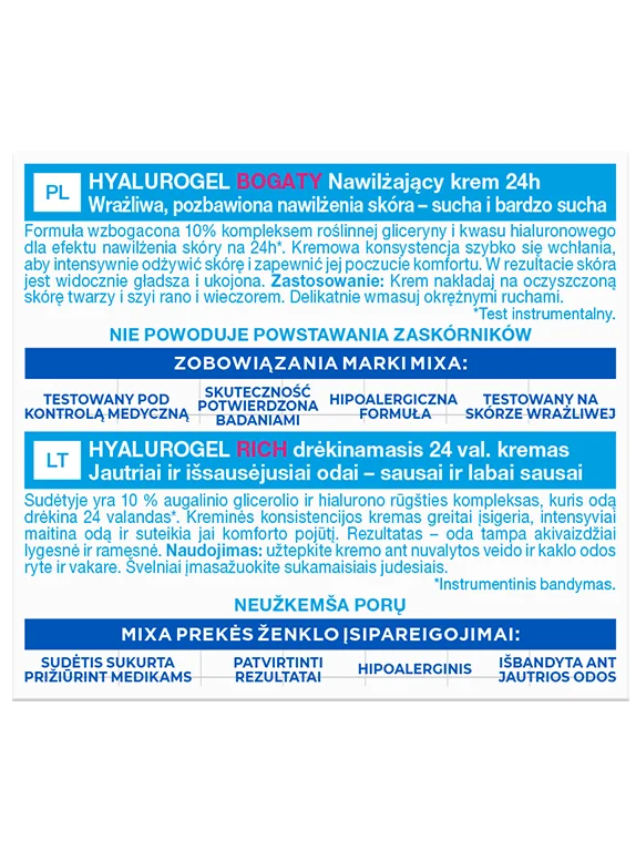 Mixa bogaty krem intensywnie nawilżający 