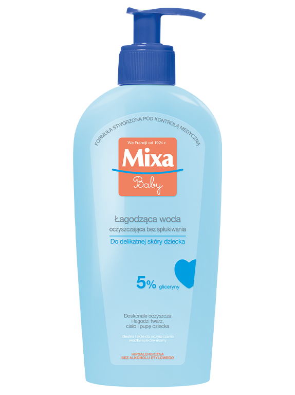 Łagodząca woda oczyszczająca bez spłukiwania Mixa Baby